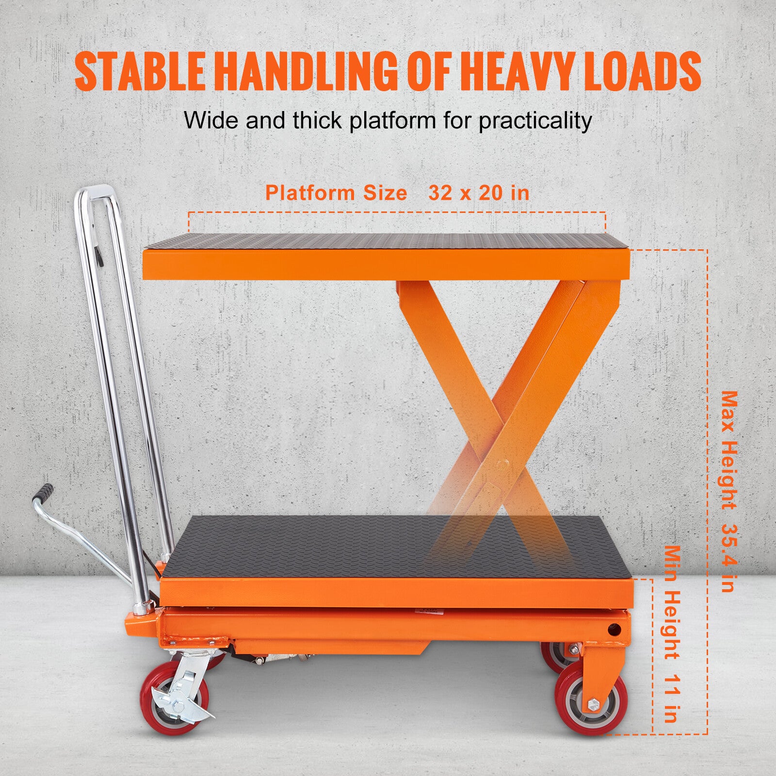 VEVOR 500 kg Hydraulic Scissor Lift Table