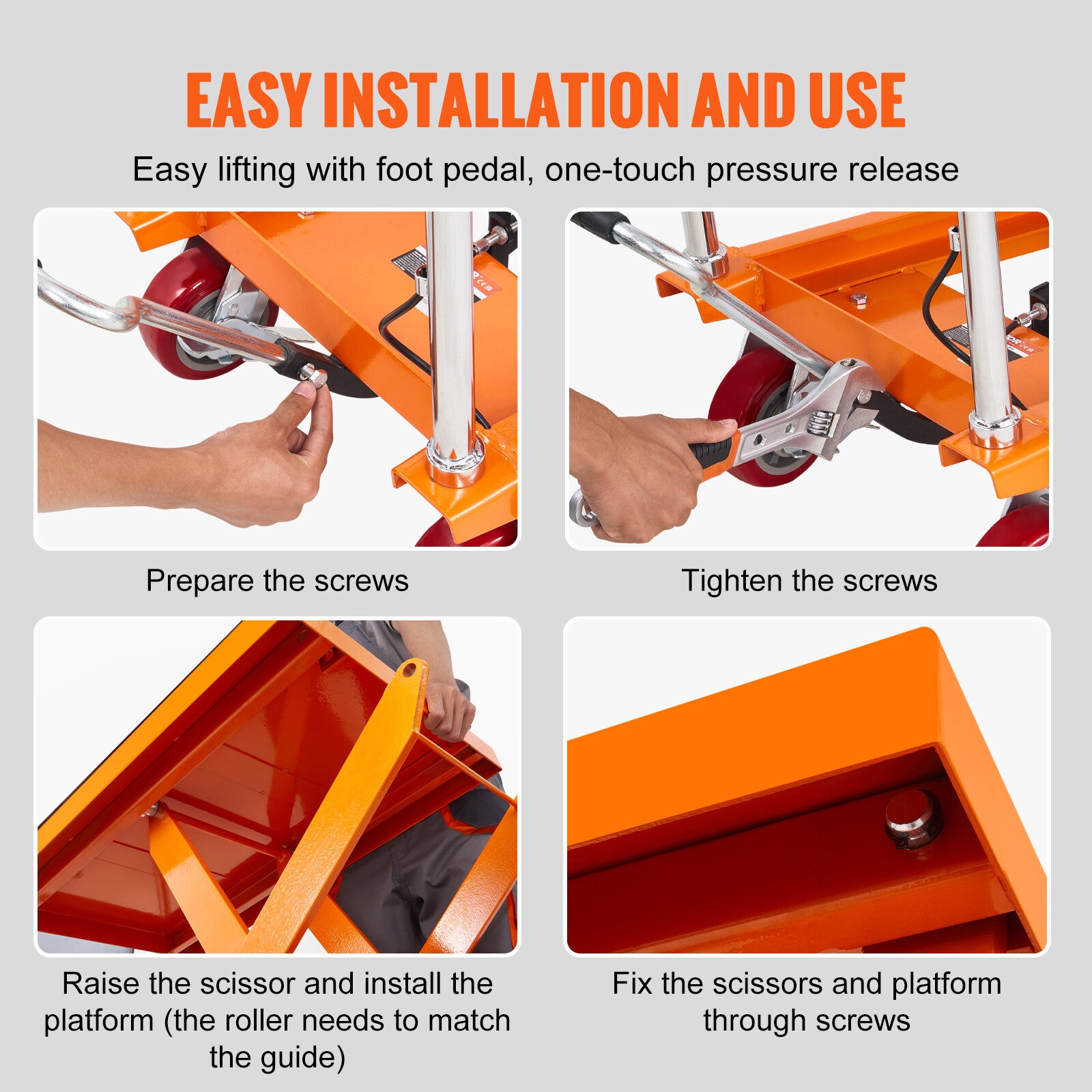 VEVOR 500 kg Hydraulic Scissor Lift Table