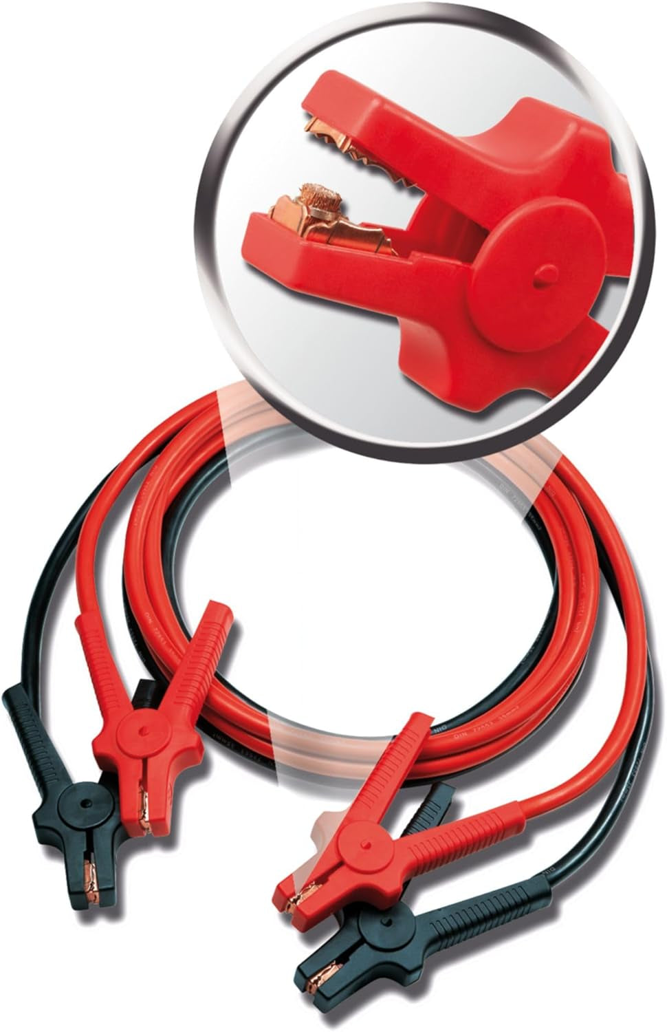 AEG Starthilfekabel Alu-Tec, Für 12 Volt Und 24 Volt, in Aufbewahrungstasche, 2 X 3M, Erfüllt DIN 72553